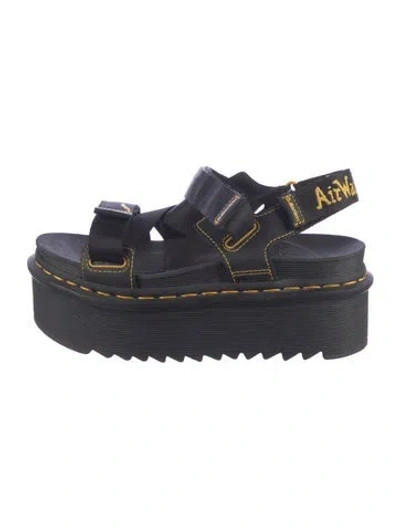Pre-owned Dr. Martens Leather Sandals In Black/blue