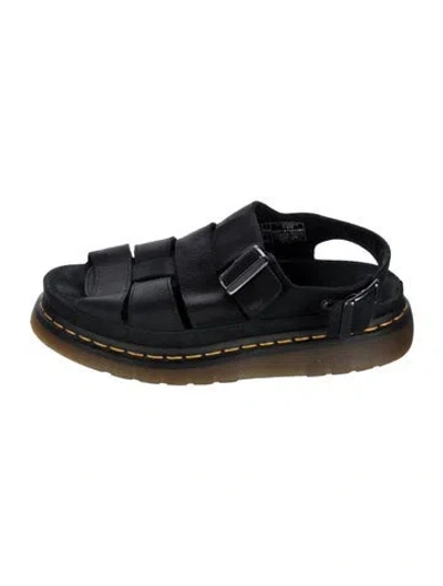 Pre-owned Dr. Martens Leather Sandals In Black/blue