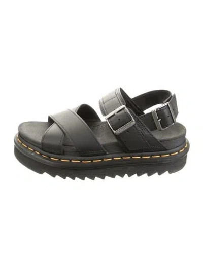 Pre-owned Dr. Martens Leather Sandals In Black/green