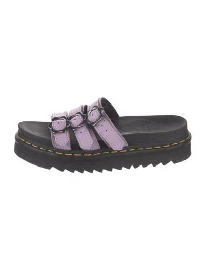 Pre-owned Dr. Martens Leather Sandals In Black/pink