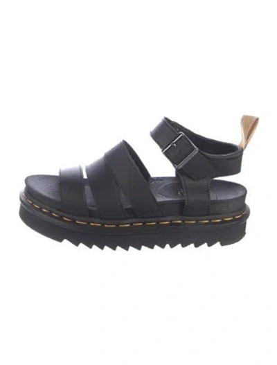 Pre-owned Dr. Martens Leather Sandals In Blue