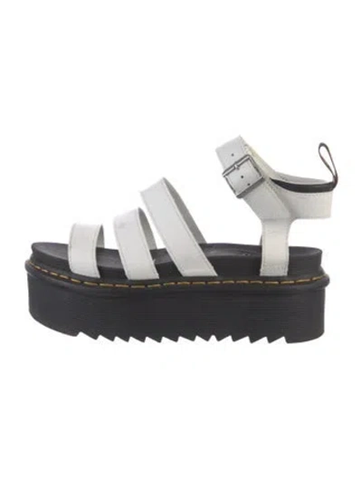 Pre-owned Dr. Martens Leather Sandals In White