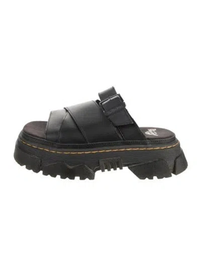 Pre-owned Dr. Martens Leather Slides In Black