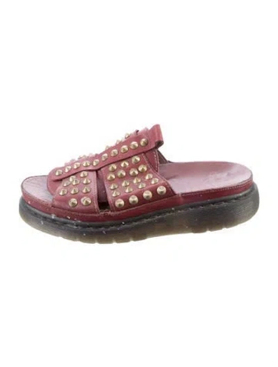 Pre-owned Dr. Martens Leather Slides In Multicolor