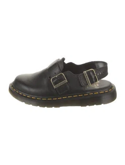Pre-owned Dr. Martens Leather Slingback Flats In Black