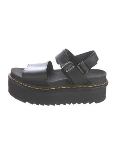 Pre-owned Dr. Martens Leather Slingback Sandals In Black