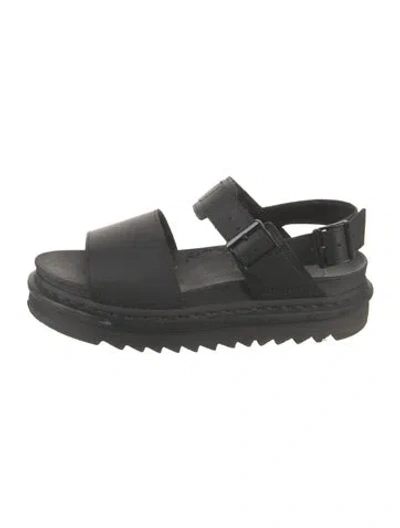Pre-owned Dr. Martens Leather Slingback Sandals In Black