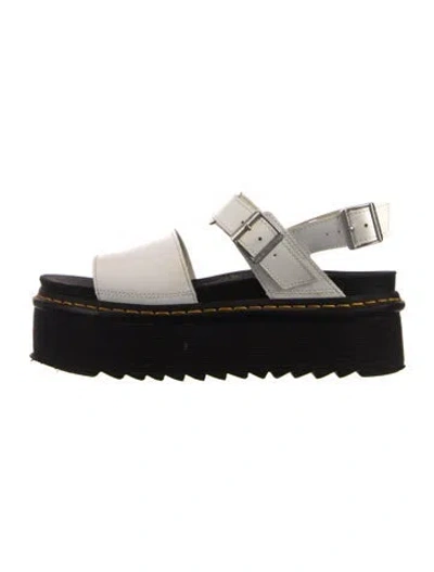 Pre-owned Dr. Martens Leather Slingback Sandals In Black