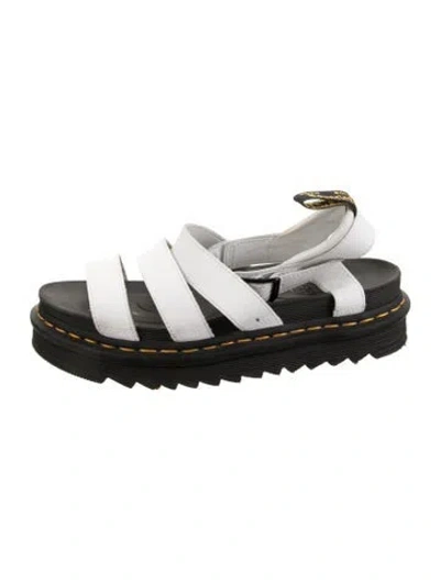 Pre-owned Dr. Martens Leather Slingback Sandals In White