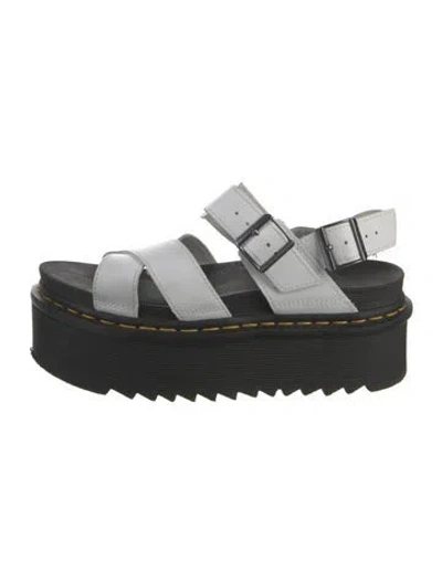 Pre-owned Dr. Martens Leather Slingback Sandals In White
