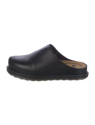 Pre-owned Dr. Martens Leather Slippers In Black