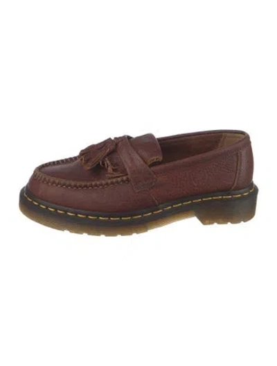 Pre-owned Dr. Martens Leather Tassel Accents Loafer Sneakers In Brown