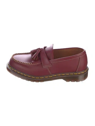 Pre-owned Dr. Martens Leather Tassel Accents Loafers In Burgundy