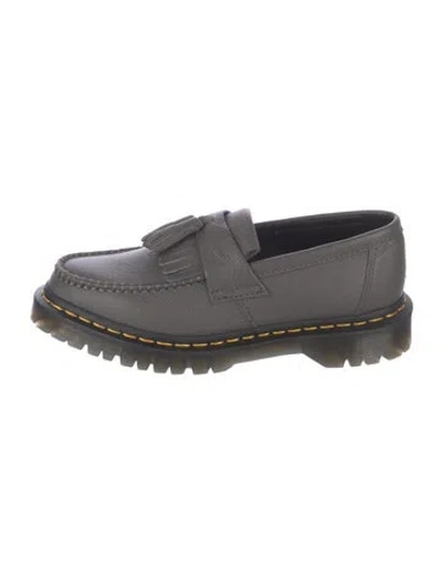 Pre-owned Dr. Martens Leather Tassel Accents Loafers In Gray