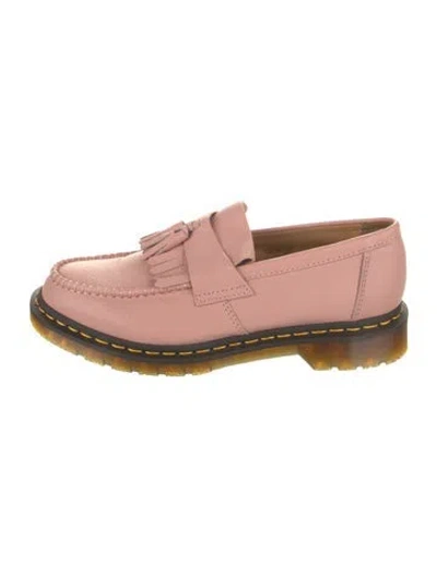 Pre-owned Dr. Martens Leather Tassel Accents Loafers In Pink