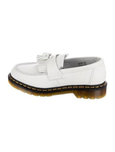 Pre-owned Dr. Martens Leather Tassel Accents Loafers In White