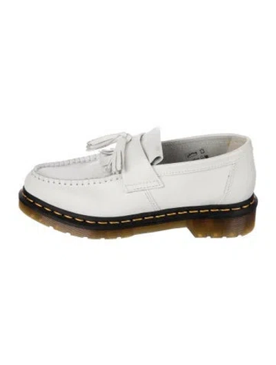 Pre-owned Dr. Martens Leather Tassel Accents Loafers In White