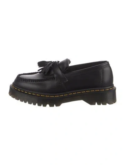 Pre-owned Dr. Martens Leather Tassel Accents Mules In Black