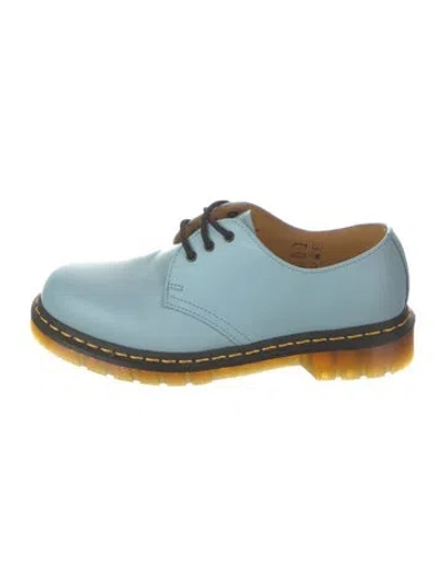 Pre-owned Dr. Martens Leather Whipstitch Trim Oxfords In Blue