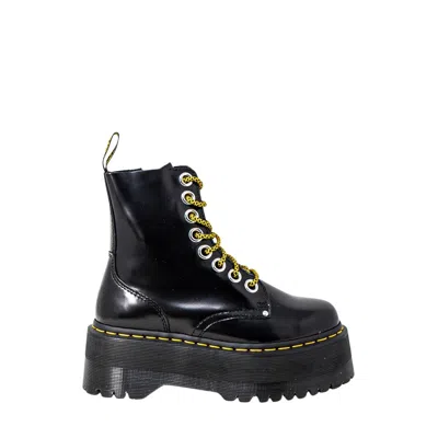 Dr. Martens Jadon Max Platform Boots In Buttero Leather In Black