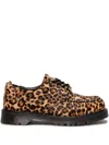 Dr. Martens Leopard-print Loafers In Brown