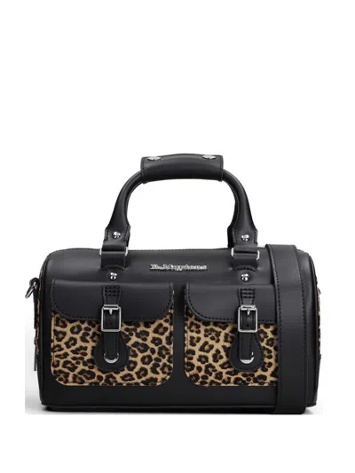 Dr. Martens Leopard-prin Tote Bag In Black