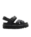Dr. Martens' Logo Flat Sandals In Black