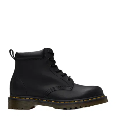Dr. Martens' Logo-laced Short Boots In Black