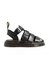 Dr. Martens' Caged-design Leather Sandals In Black
