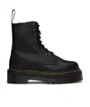 Dr. Martens Logo Thick-soled Straps And Ankle Boots In Black
