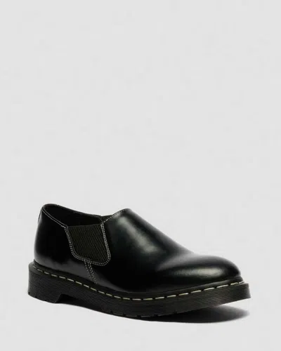 Dr. Martens Louis Smooth Leather Slip On Shoes In Black