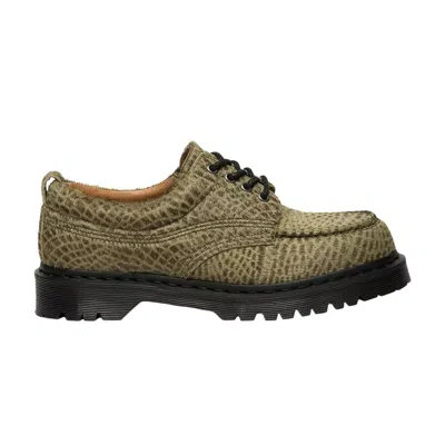 Pre-owned Dr. Martens Lowell Chucka Mock Toe 'olive Green Pebble Emobssed Hair' | Men's Size 4.5