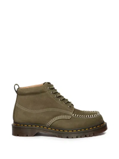 Dr. Martens Kki Lowell Chukka Nubuck Moc Toe Ankle Boots In Silver