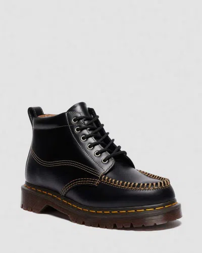 Dr. Martens Lowell Chukka Moc Toe Leather Ankle Boots In Black