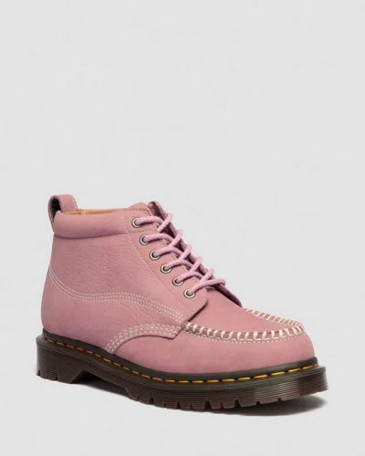 Dr. Martens Lowell Chukka Nubuck Moc Toe Ankle Boots In Pink