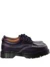 Dr. Martens Lowell Contrast-stitch Leather Brogues In Purple