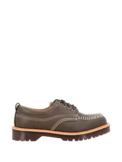 Dr. Martens Lowell Contrast-stitch Derby Shoes In Brown