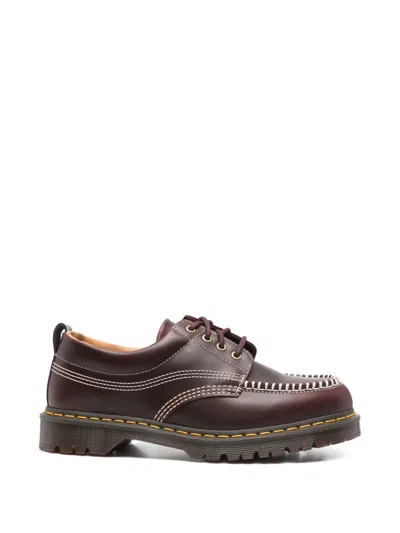 Dr. Martens Lowell Contrast-stitch Lace-up Derby Shoes In Brown