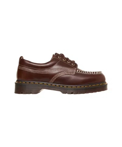 Dr. Martens Lowell Contrast-stitching Derby Shoes In Brown