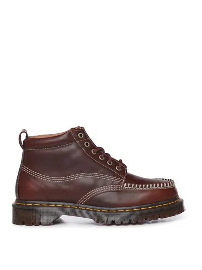 Dr. Martens Lowell Leather Moc-toe Chukka Boots In Brown