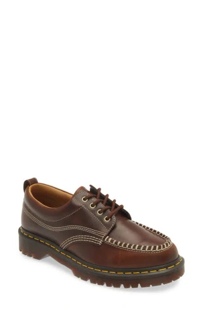 Dr. Martens Lowell Contrast-stitching Derby Shoes In Brown