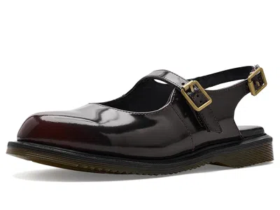 Dr. Martens Madaline Mary Jane Rub Off Leder Sling Back Schuhe In Burgundy