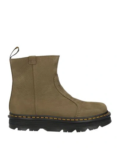 Dr. Martens Man Ankle Boots Military Green Size 9 Leather