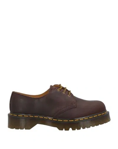 Dr. Martens 1461 Crazy Horse Lace Up Shoes In Brown Leather In Animal Print