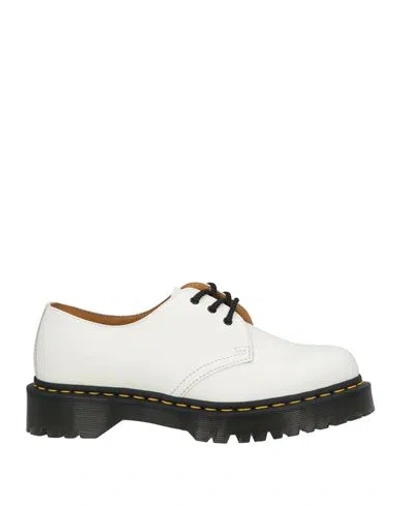 DR. MARTENS DR. MARTENS MAN LACE-UP SHOES WHITE SIZE 8 LEATHER