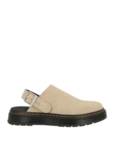 Dr. Martens Man Mules & Clogs Beige Size 5 Leather In Multi