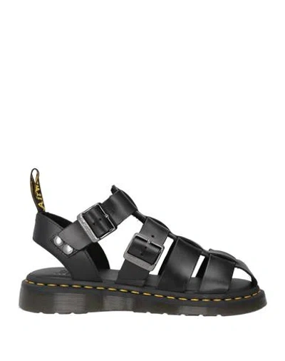 Dr. Martens Man Sandals Black Size 9 Leather