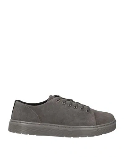 Dr. Martens' Dr. Martens Man Sneakers Lead Size 9 Leather In Grey