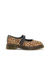 Dr. Martens' Ballerine Mary Jane Elphie Light Tan Mini Leopard In Light Tan Mini Leopard
