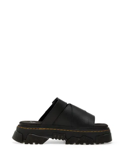 Dr. Martens Mattison Platform Slide Sandal In Athena Black